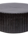 Seasonal Living Flute Ceramic Round Patio Accent Table