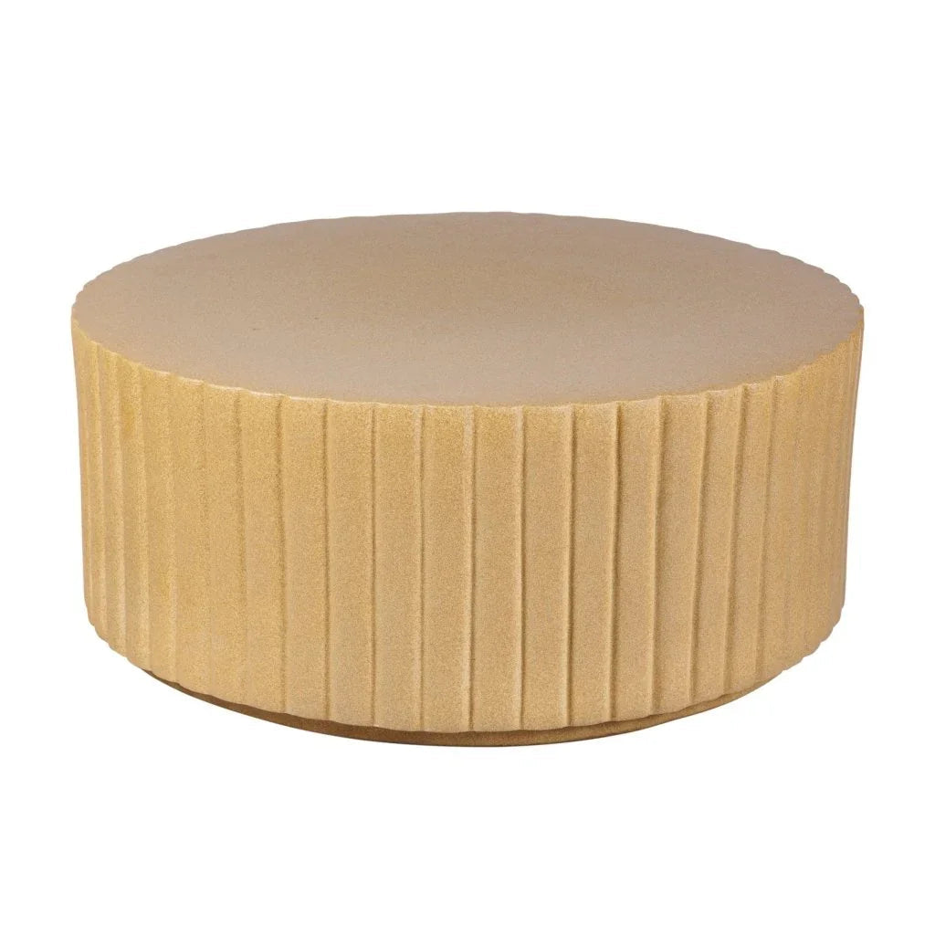 Seasonal Living Flute Ceramic Round Patio Accent Table