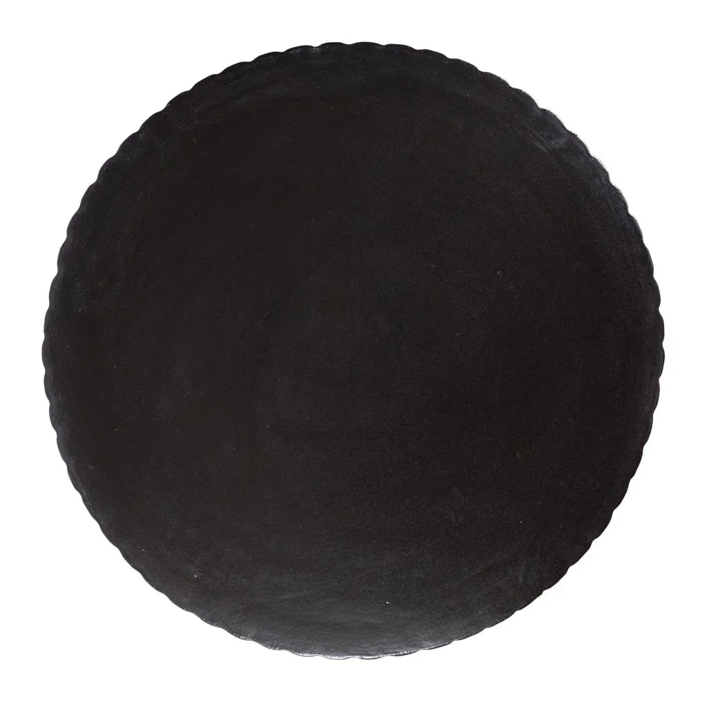 Seasonal Living Flute Ceramic Round Patio Accent Table