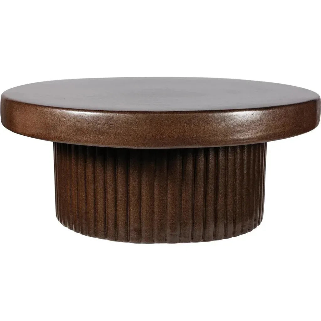 Seasonal Living Flute Coffee Table - Pyrite Brown Outdoor Coffee Table