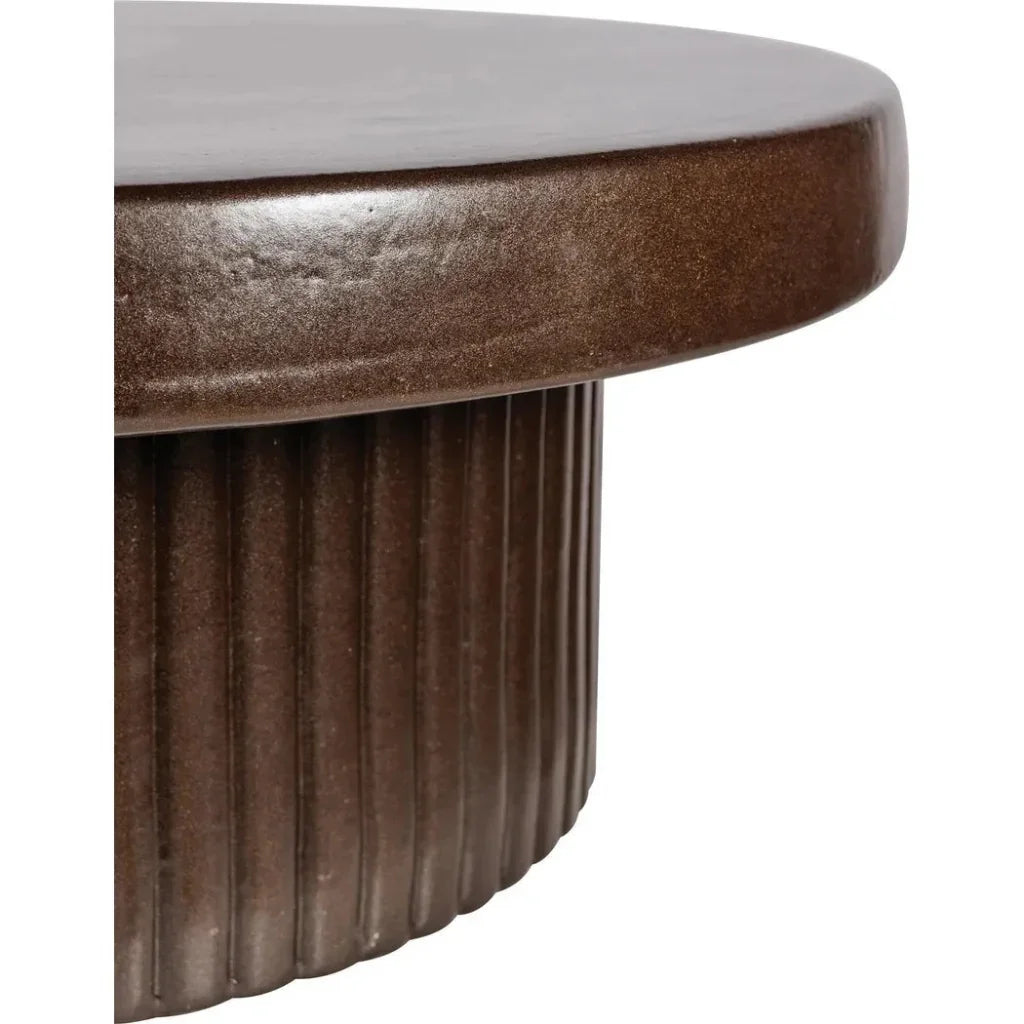 Seasonal Living Flute Coffee Table - Pyrite Brown Outdoor Coffee Table
