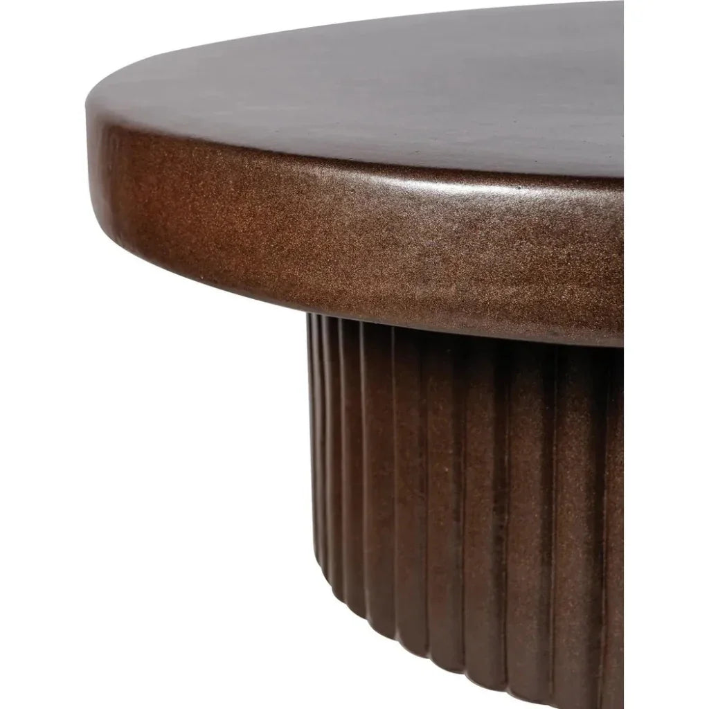 Seasonal Living Flute Coffee Table - Pyrite Brown Outdoor Coffee Table