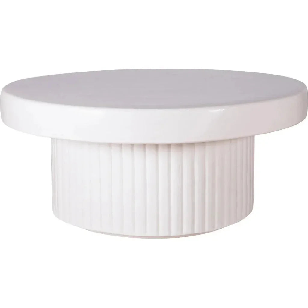 Seasonal Living Flute Coffee Table - White Outdoor Coffee Table