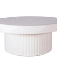 Seasonal Living Flute Coffee Table - White Outdoor Coffee Table