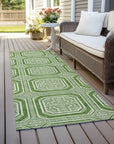 LOOMLAN Rugs Flutira Green Washable Indoor-Outdoor Rug