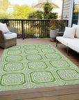 LOOMLAN Rugs Flutira Green Washable Indoor-Outdoor Rug