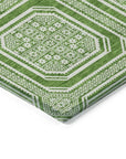 LOOMLAN Rugs Flutira Green Washable Indoor-Outdoor Rug