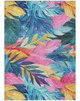 LOOMLAN Rugs Frayura Blue Washable Indoor-Outdoor Rug