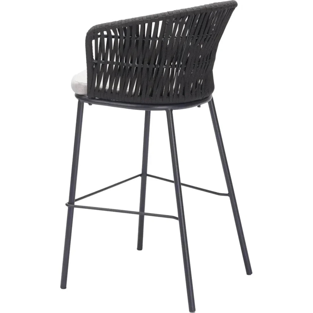 Freycinet Barstool Black - LOOMLAN - Zuo Modern - Outdoor Bar Stools