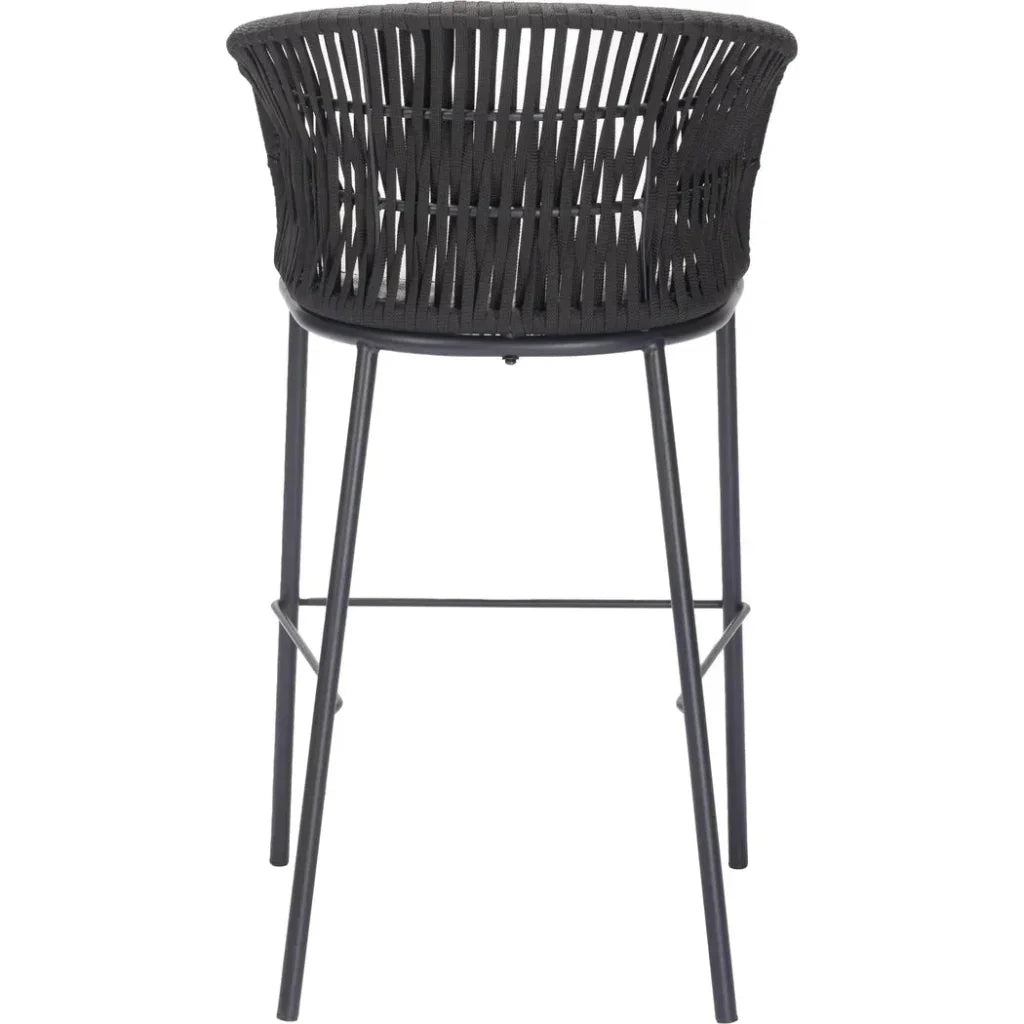 Freycinet Barstool Black - LOOMLAN - Zuo Modern - Outdoor Bar Stools