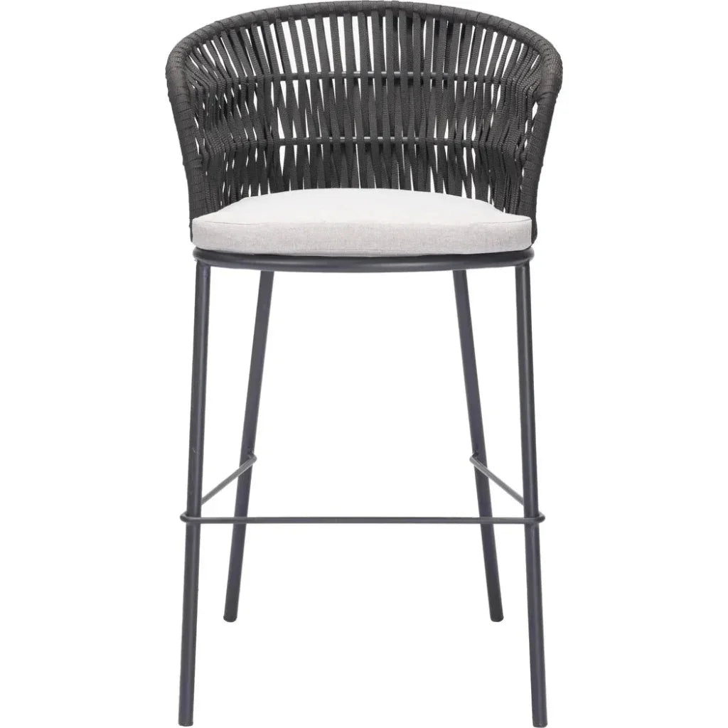 Freycinet Barstool Black - LOOMLAN - Zuo Modern - Outdoor Bar Stools