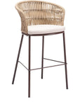 Freycinet Barstool Natural - LOOMLAN - Zuo Modern - Outdoor Bar Stools