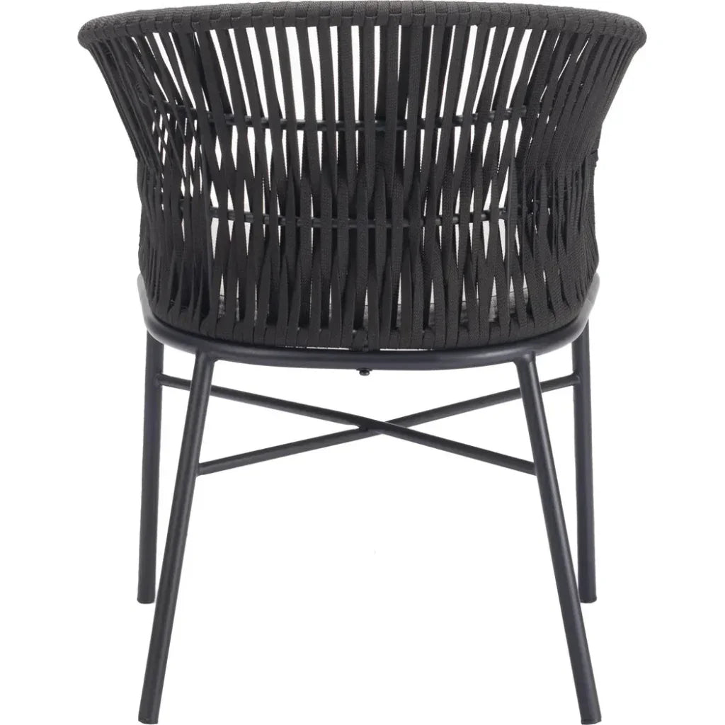 Freycinet Dining Chair (Set of 2) Black - LOOMLAN - Zuo Modern - Outdoor Dining Chairs