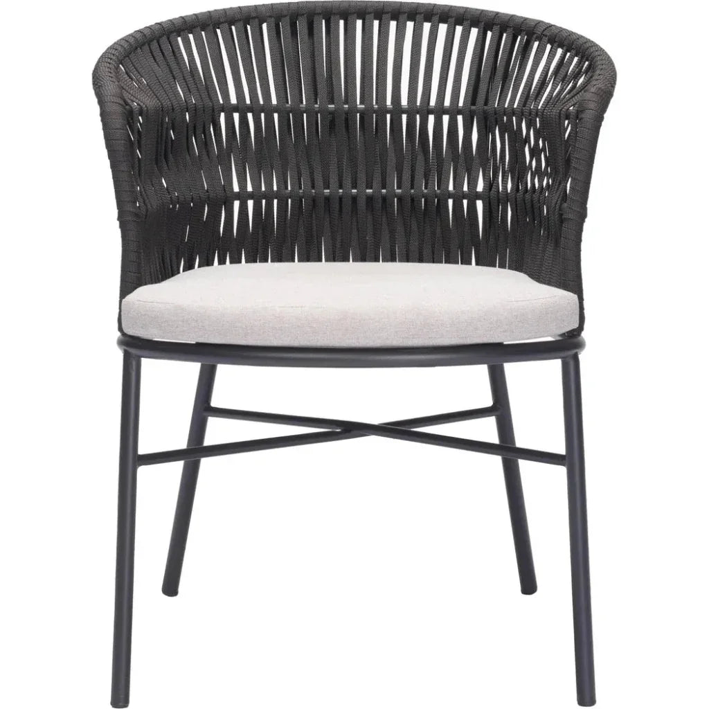 Freycinet Dining Chair (Set of 2) Black - LOOMLAN - Zuo Modern - Outdoor Dining Chairs