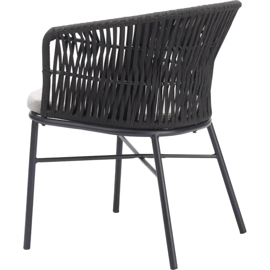 Freycinet Dining Chair (Set of 2) Black - LOOMLAN - Zuo Modern - Outdoor Dining Chairs