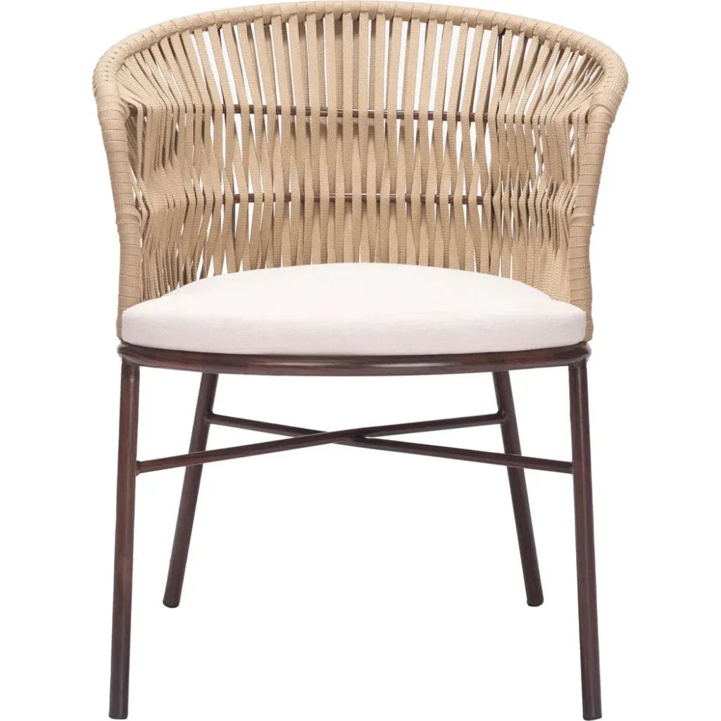 Freycinet Dining Chair (Set of 2) Natural - LOOMLAN - Zuo Modern - Outdoor Dining Chairs