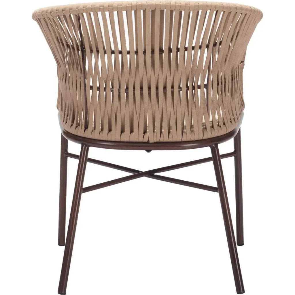 Freycinet Dining Chair (Set of 2) Natural - LOOMLAN - Zuo Modern - Outdoor Dining Chairs