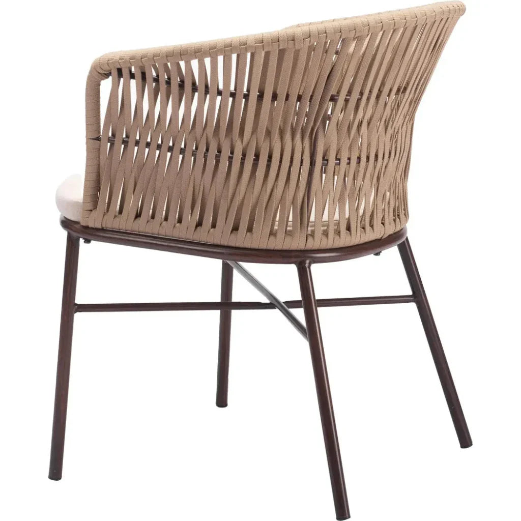 Freycinet Dining Chair (Set of 2) Natural - LOOMLAN - Zuo Modern - Outdoor Dining Chairs