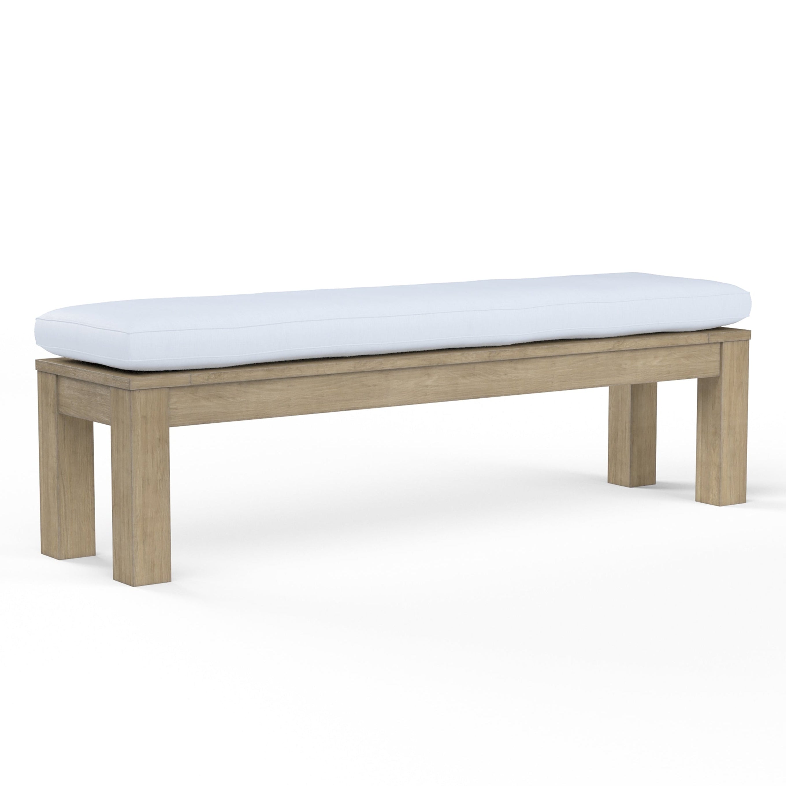 Coastal Teak Sunbrella Outdoor Dining Bench