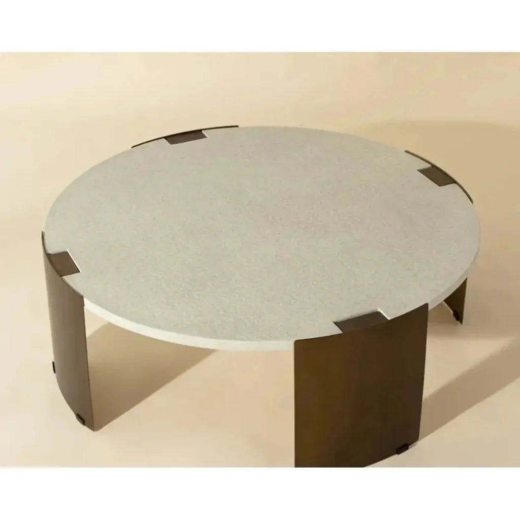 SUNPAN Gallus Concrete  Outdoor Round Coffee Table