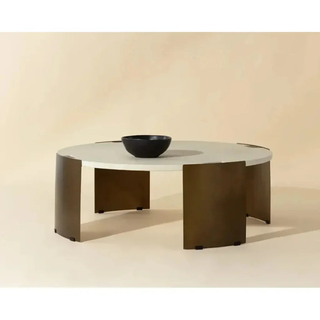 SUNPAN Gallus Concrete  Outdoor Round Coffee Table