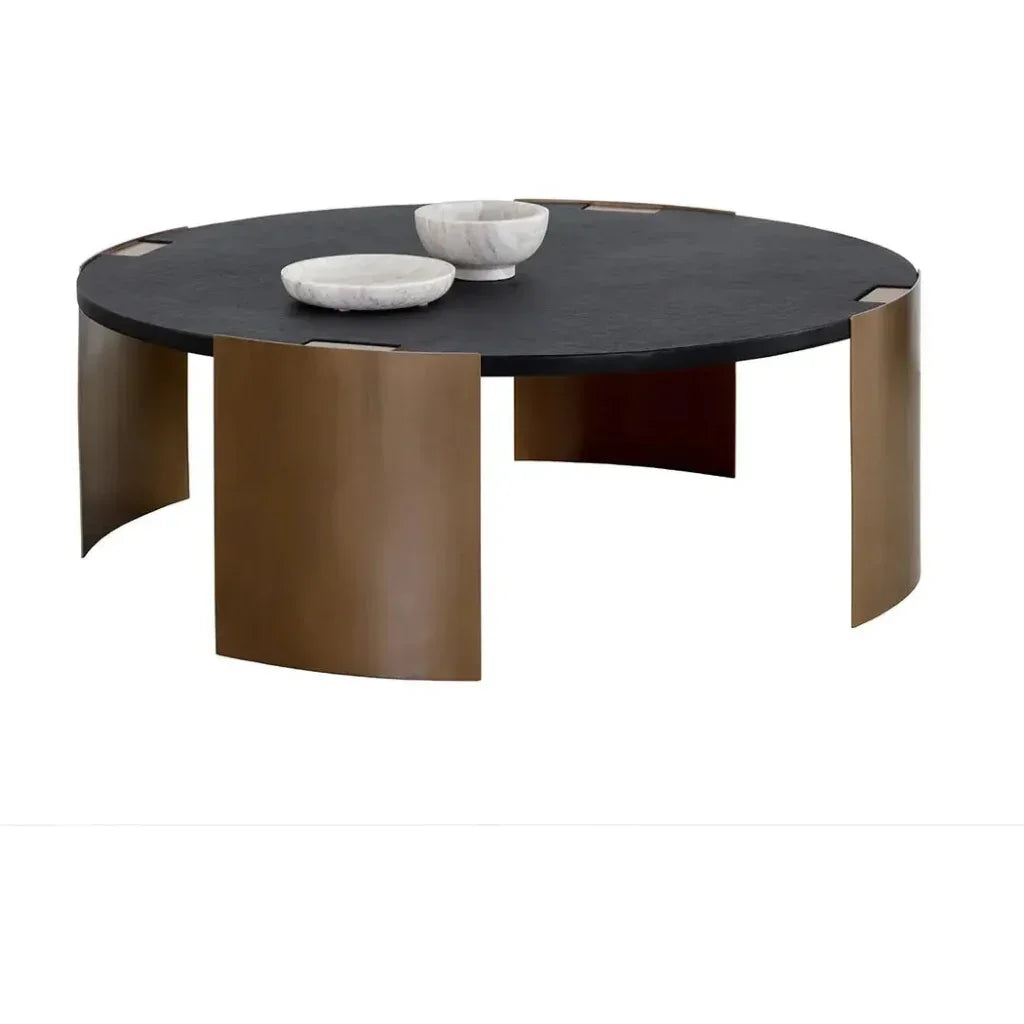 SUNPAN Gallus Concrete  Outdoor Round Coffee Table