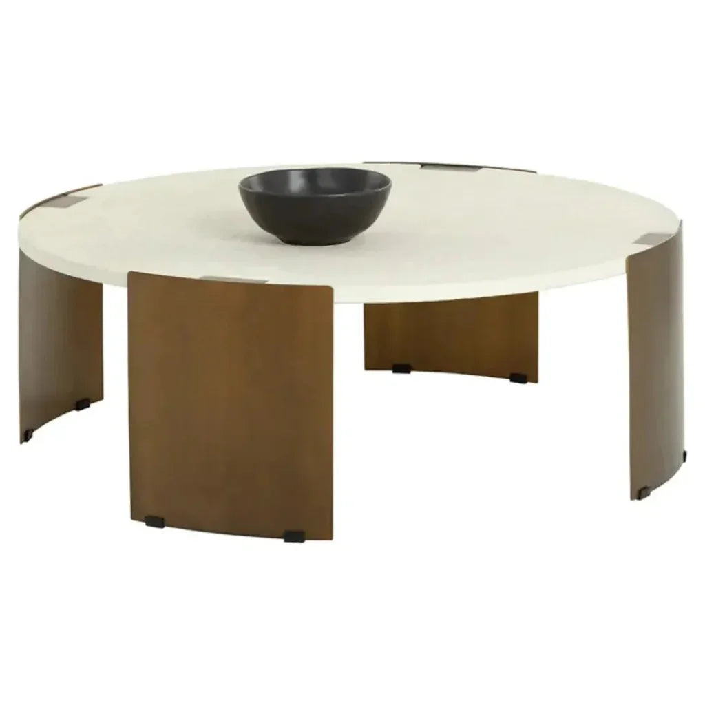 SUNPAN Gallus Concrete  Outdoor Round Coffee Table