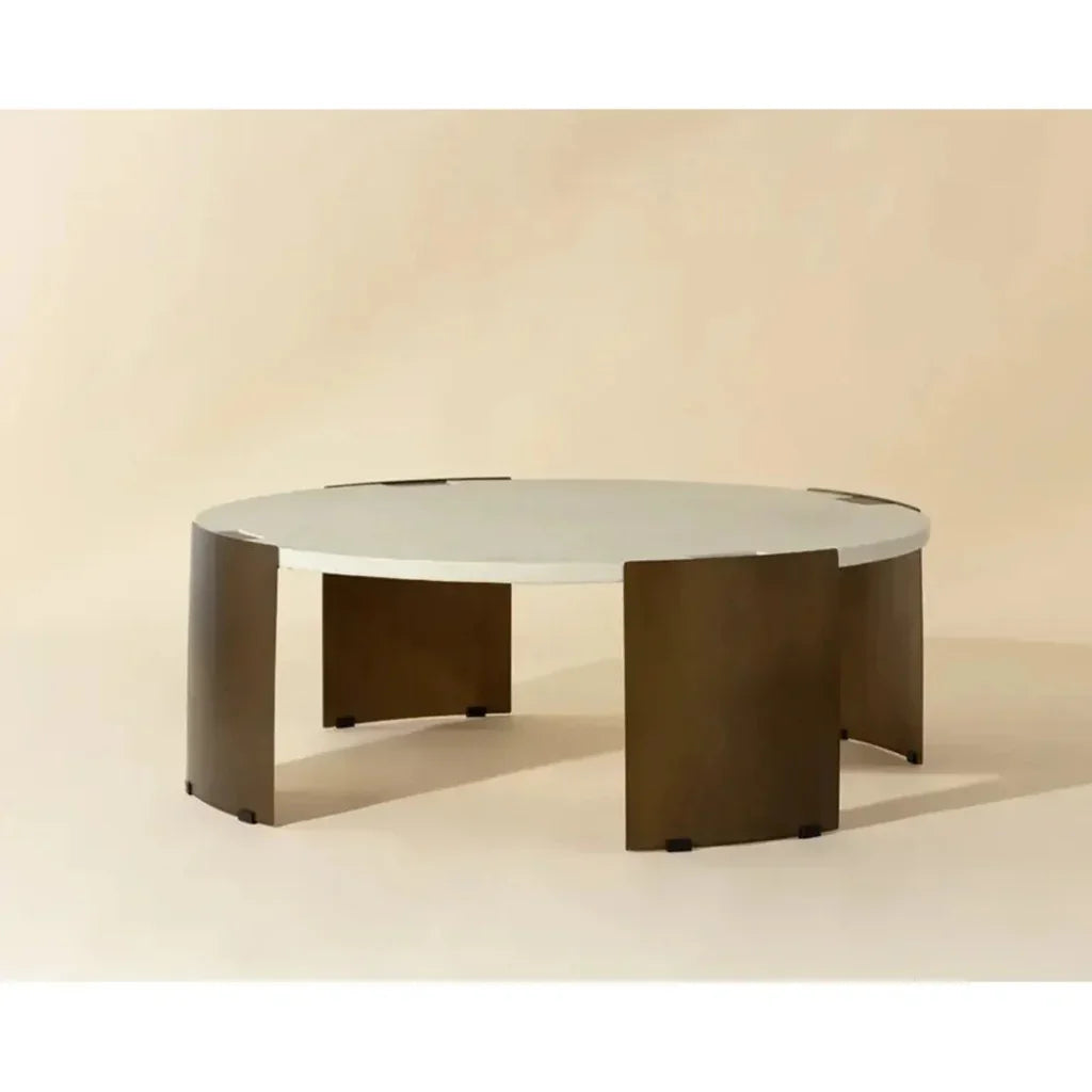 SUNPAN Gallus Concrete  Outdoor Round Coffee Table