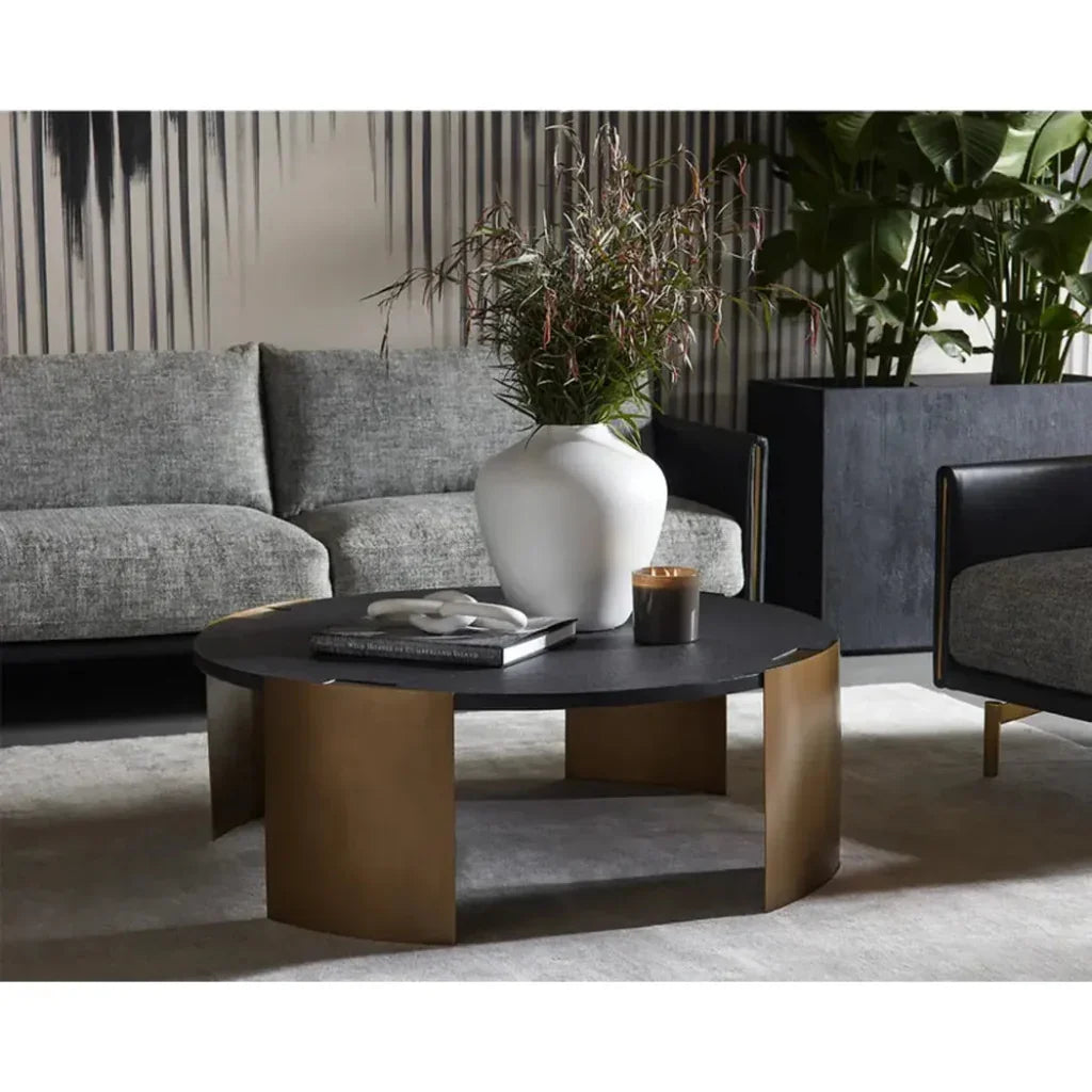 SUNPAN Gallus Concrete  Outdoor Round Coffee Table