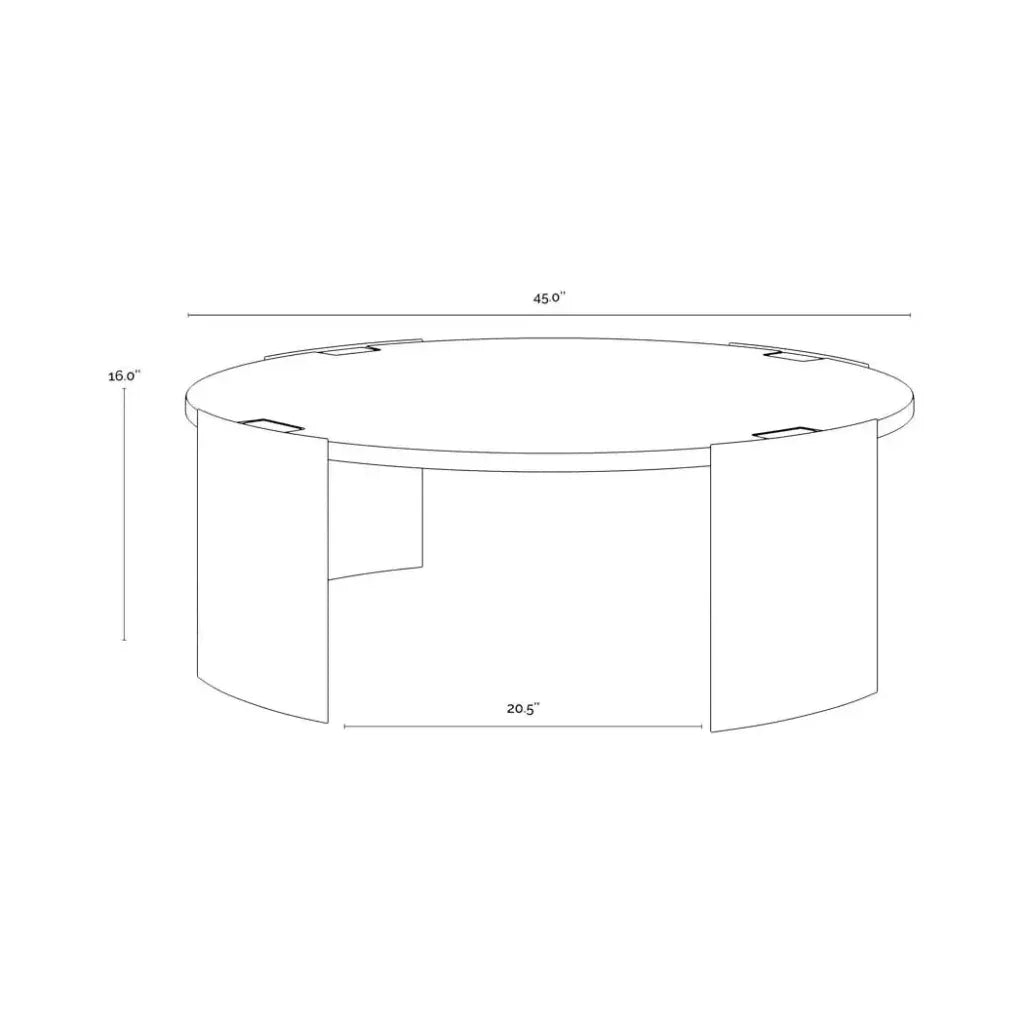 SUNPAN Gallus Concrete  Outdoor Round Coffee Table