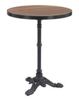 Gazebo Walnut Round Dining Table - LOOMLAN - Zuo Modern - Outdoor Dining Tables