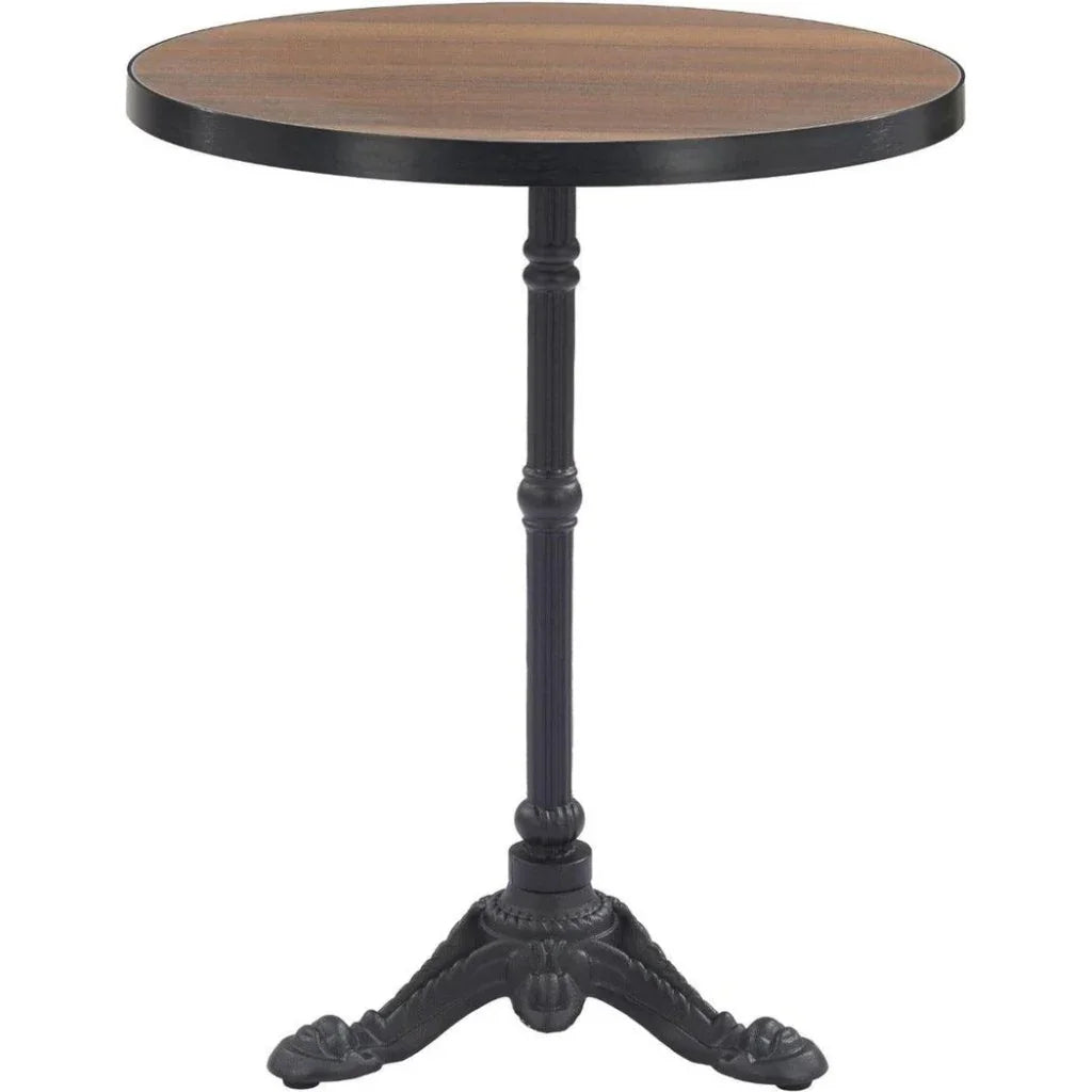 Gazebo Walnut Round Dining Table - LOOMLAN - Zuo Modern - Outdoor Dining Tables