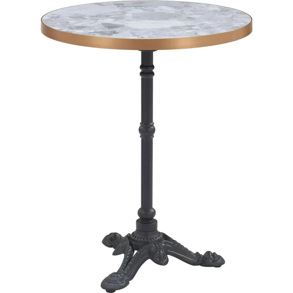 Gazebo Wood and Metal Round Dining Table - LOOMLAN - Zuo Modern - Outdoor Dining Tables