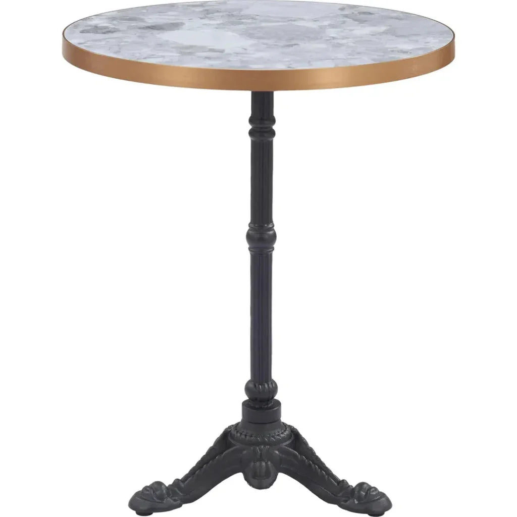Gazebo Wood and Metal Round Dining Table - LOOMLAN - Zuo Modern - Outdoor Dining Tables