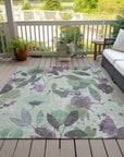 Gemelis Green Washable Indoor - Outdoor Rug - LOOMLAN - LOOMLAN Rugs - Outdoor Rugs