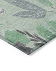 Gemelis Green Washable Indoor - Outdoor Rug - LOOMLAN - LOOMLAN Rugs - Outdoor Rugs