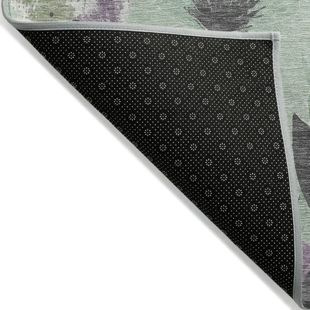 Gemelis Green Washable Indoor - Outdoor Rug - LOOMLAN - LOOMLAN Rugs - Outdoor Rugs