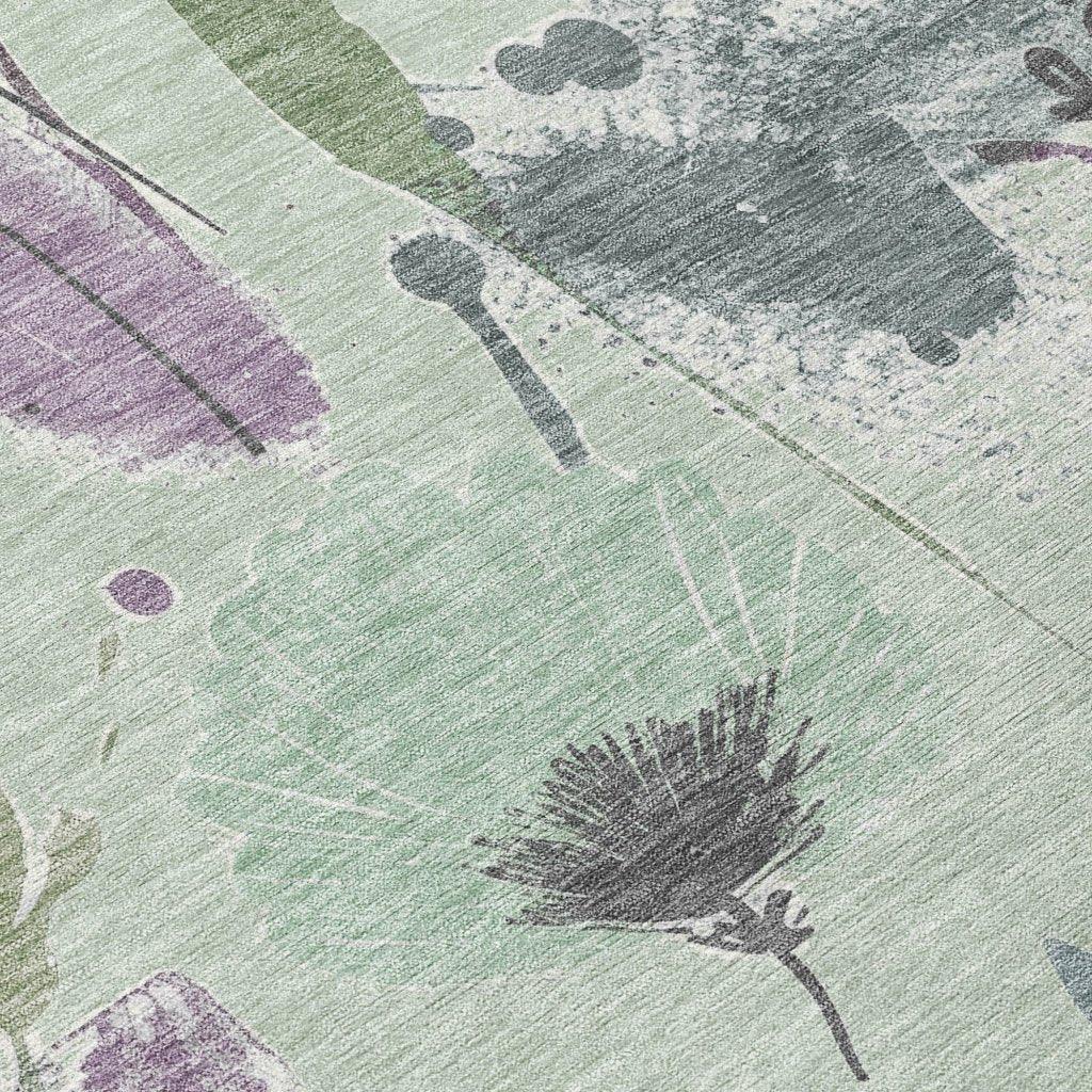 Gemelis Green Washable Indoor - Outdoor Rug - LOOMLAN - LOOMLAN Rugs - Outdoor Rugs