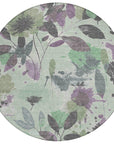 Gemelis Green Washable Indoor - Outdoor Rug - LOOMLAN - LOOMLAN Rugs - Outdoor Rugs