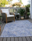 LOOMLAN Rugs Geneva Blue Washable Indoor-Outdoor Rug