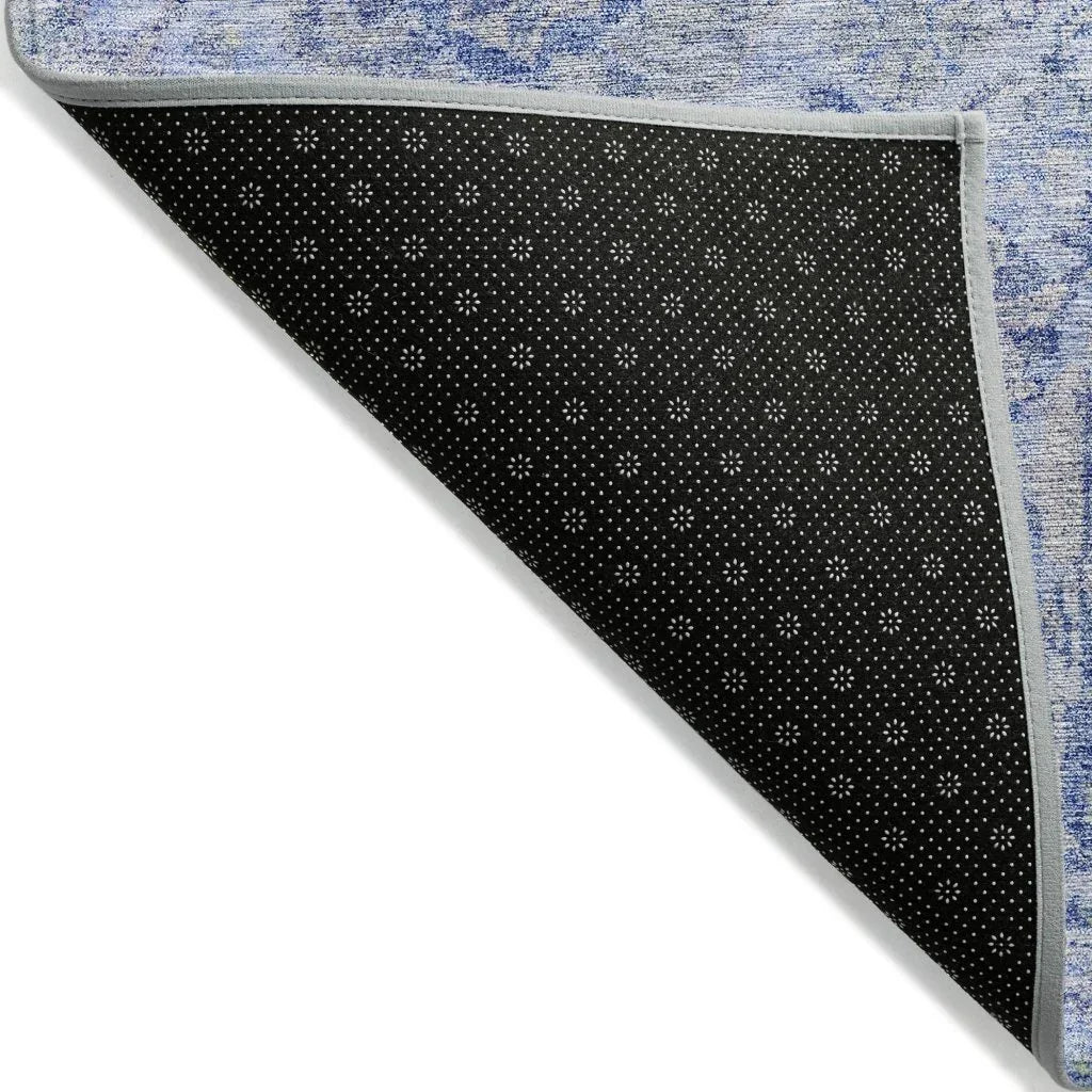 LOOMLAN Rugs Geneva Blue Washable Indoor-Outdoor Rug