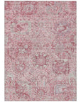 LOOMLAN Rugs Geneva Pink Washable Indoor-Outdoor Rug