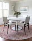 LOOMLAN Rugs Geneva Pink Washable Indoor-Outdoor Rug