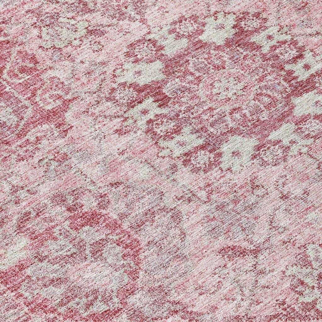 LOOMLAN Rugs Geneva Pink Washable Indoor-Outdoor Rug