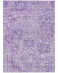 LOOMLAN Rugs Geneva Purple Washable Indoor-Outdoor Rug
