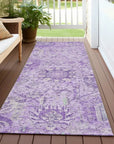 LOOMLAN Rugs Geneva Purple Washable Indoor-Outdoor Rug