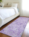 LOOMLAN Rugs Geneva Purple Washable Indoor-Outdoor Rug