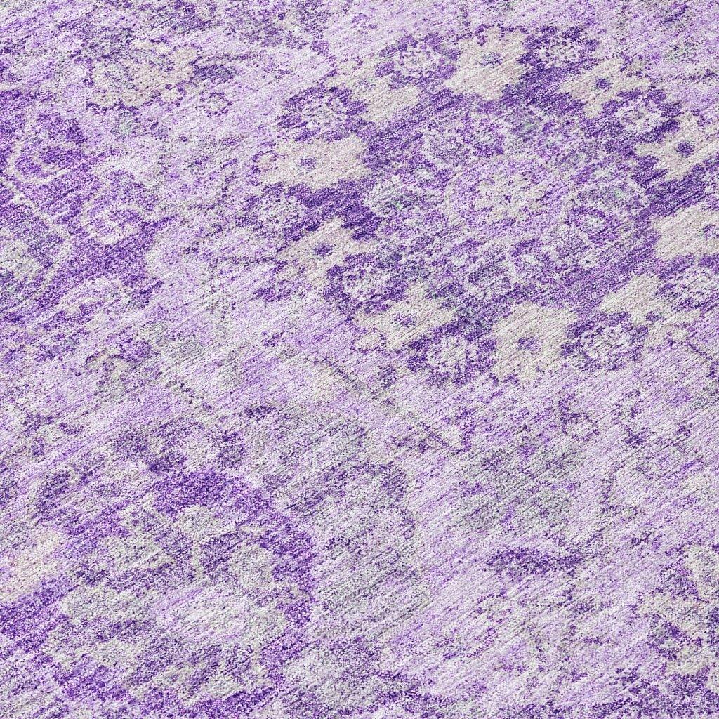 LOOMLAN Rugs Geneva Purple Washable Indoor-Outdoor Rug