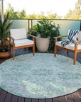 LOOMLAN Rugs Geneva Teal Washable Indoor-Outdoor Rug