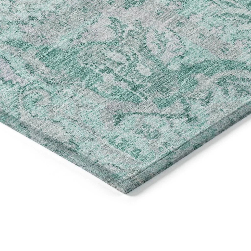 LOOMLAN Rugs Geneva Teal Washable Indoor-Outdoor Rug